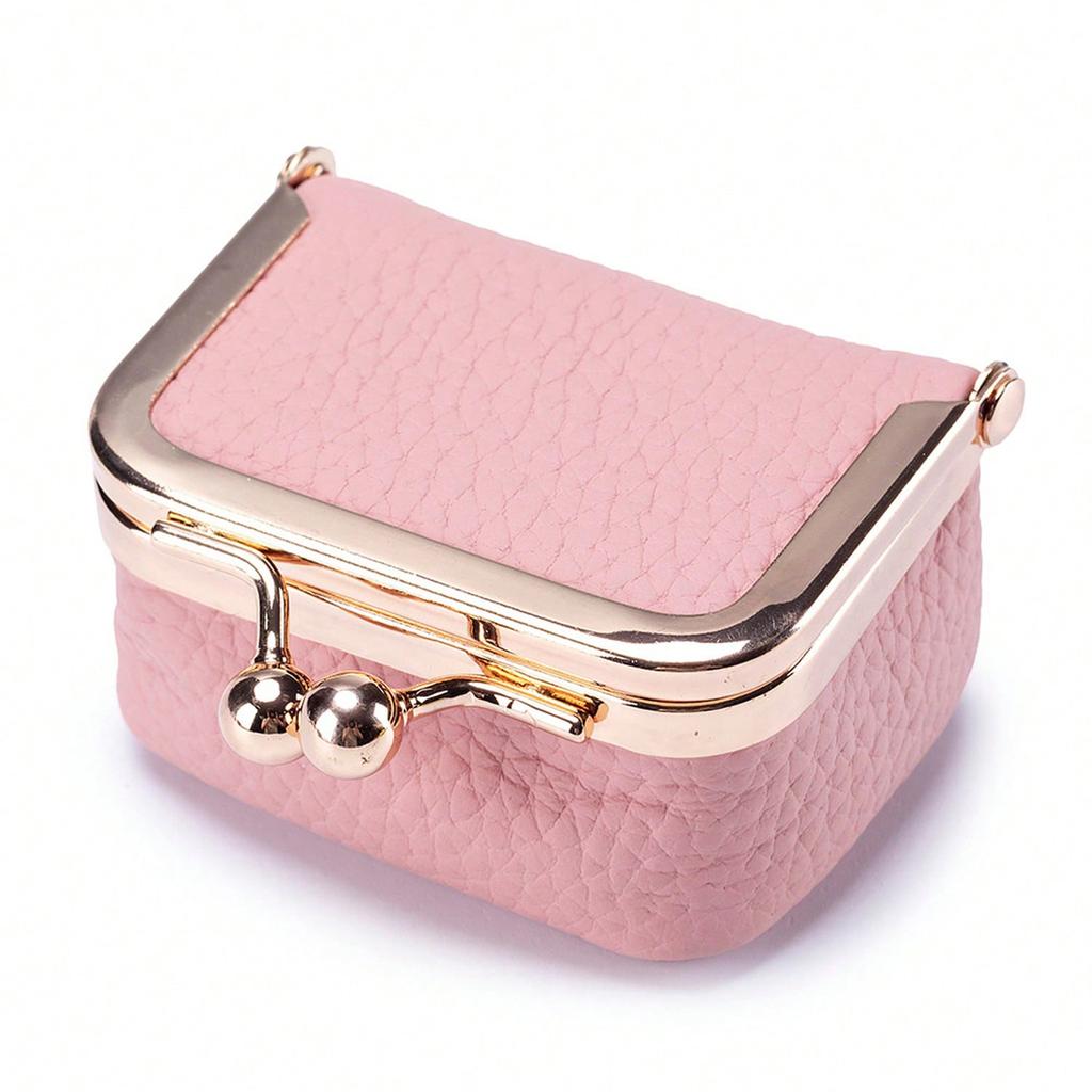 Mini jewelry boxportable solid color coin purse storage boxwith kiss lock travel essential ring box suitable for rings/necklaces