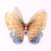 50Pcs 3D Organza Fabric Butterfly Appliques Double-layer Translucent Chiffon Butterfly Embroidered Patches Colorful