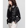 Women's Glossy PU Motorcycle Jacket