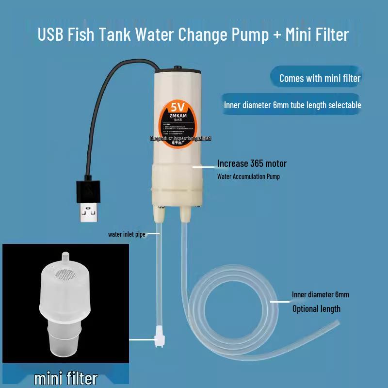 Electric Self-Priming Siphon Pump for Aquarium Water Change & Filtration