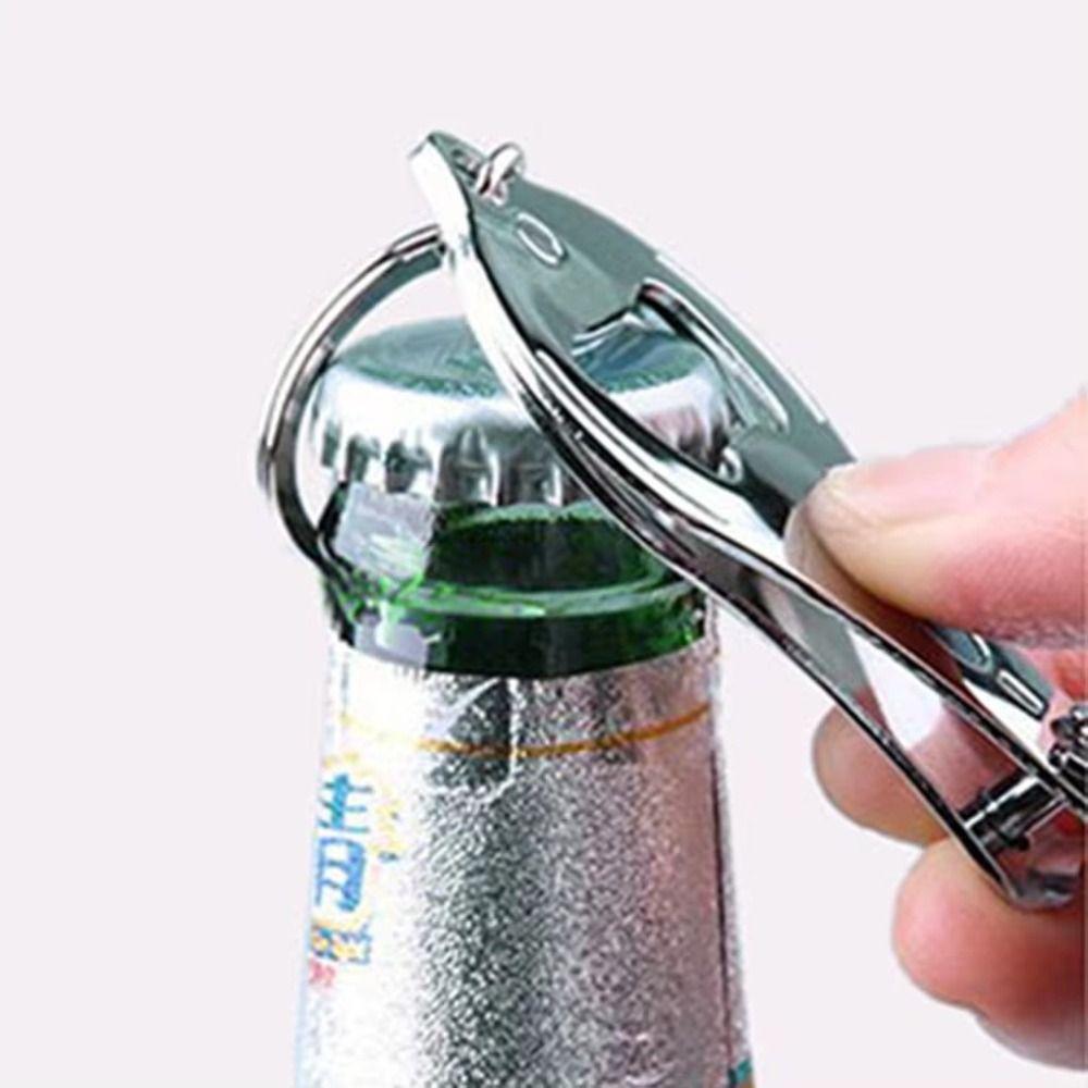 Multifunctional Nail Clippers Keychain Toenail Pedicure Nail Cutter Bottle Opener Best Gift