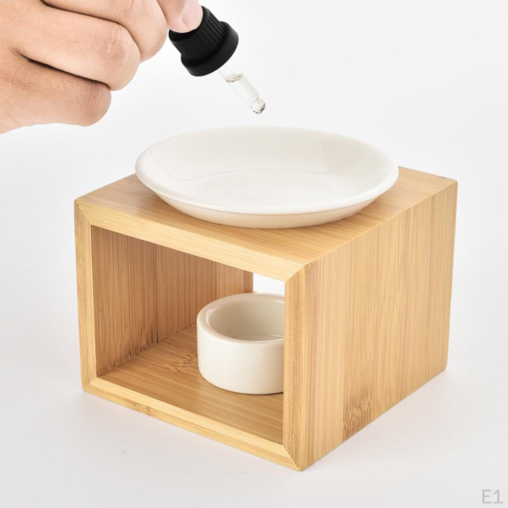 Ceramic Oil Burner Modern Warmer with Tea Light Holder, Fragrance Diffuser Balcony Home Decor