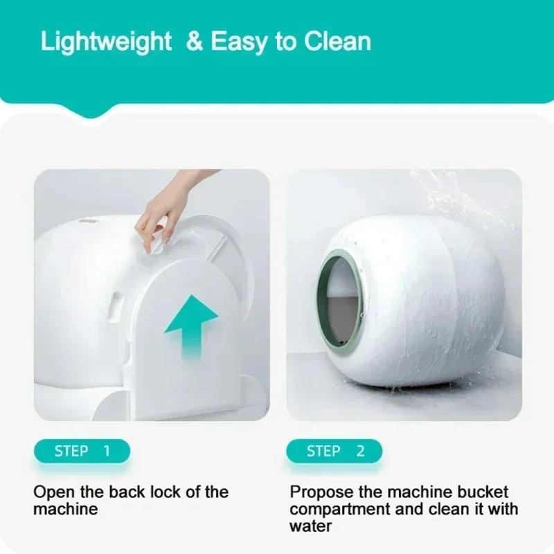 Automatic Cat Litter Box Self Cleaning with App Control & Cat Litter Mat & Door Curtain Smart Cat Toilet for Multiple Large Cats