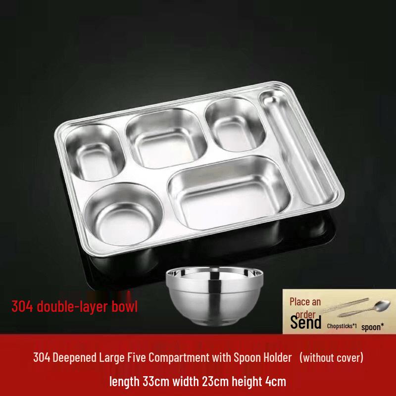 316 Stainless Steel Divided Lunch Tray