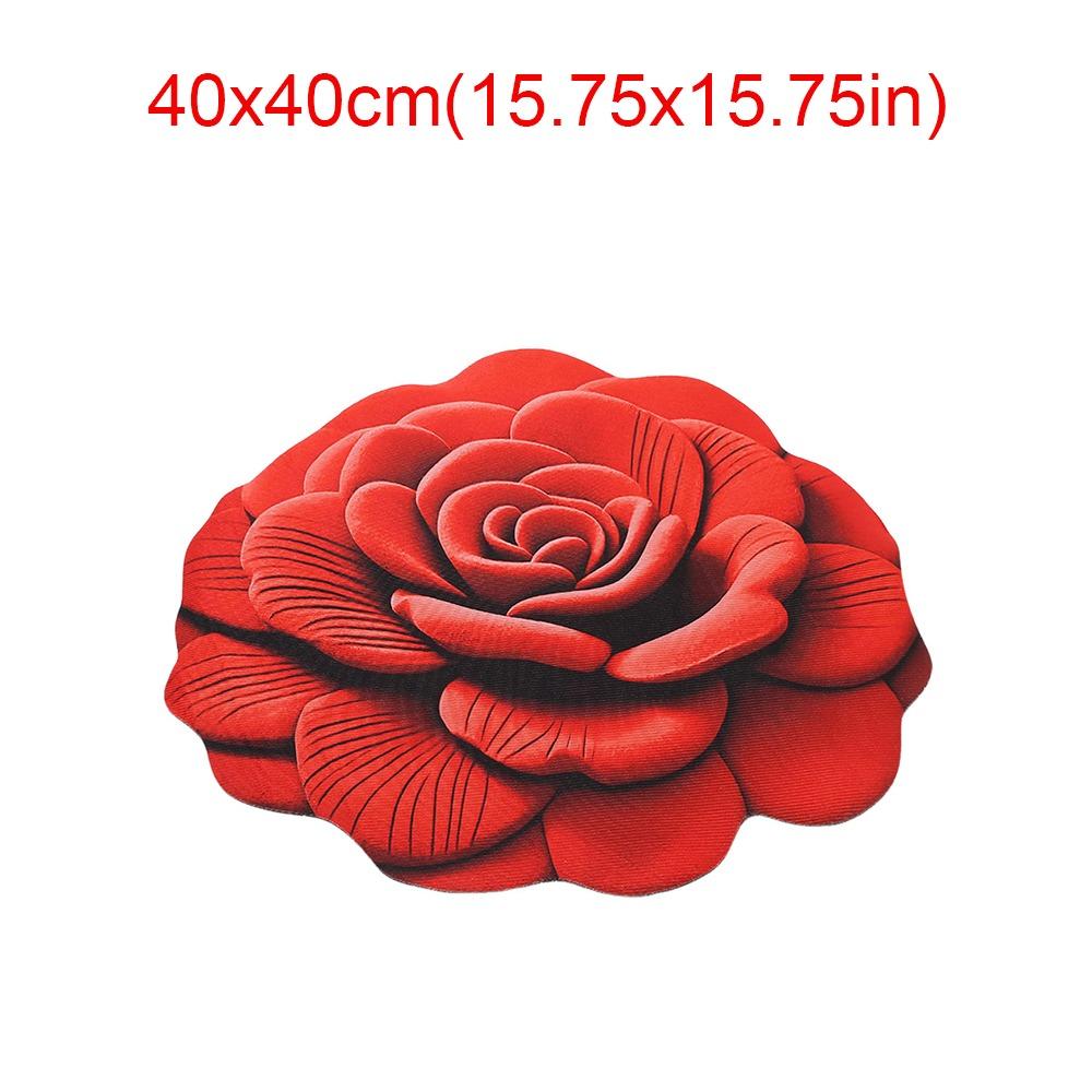 Soft Flower Carpet Non-slip Bathroom Floor Mat Peony Floor Mat  for Living Room Tea Table Bedside