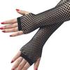 Fishnet Gloves Soft Breathable Punk   Half Finger Black   Fishnet Gloves for Party Prom Halloween Christmas