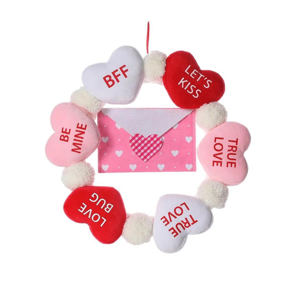 Romantic Valentine's Day Heart Wreath Cute Door Hanging Garlands  Valentine's Day Gift