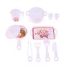 Mini Tableware Kitchenware Set Dollhouse Simulation Pot Tray Cup Set Doll Home Kitchen Decoration Pretend Play Toys Kid Gifts