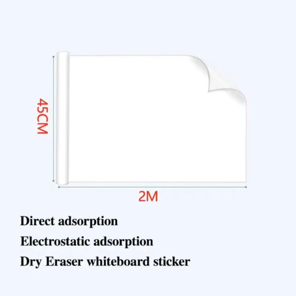 No-Glue Dry Erase Whiteboard PVC Writable Wall Sheet New Whiteboard Wall Sticker Kids Drawing