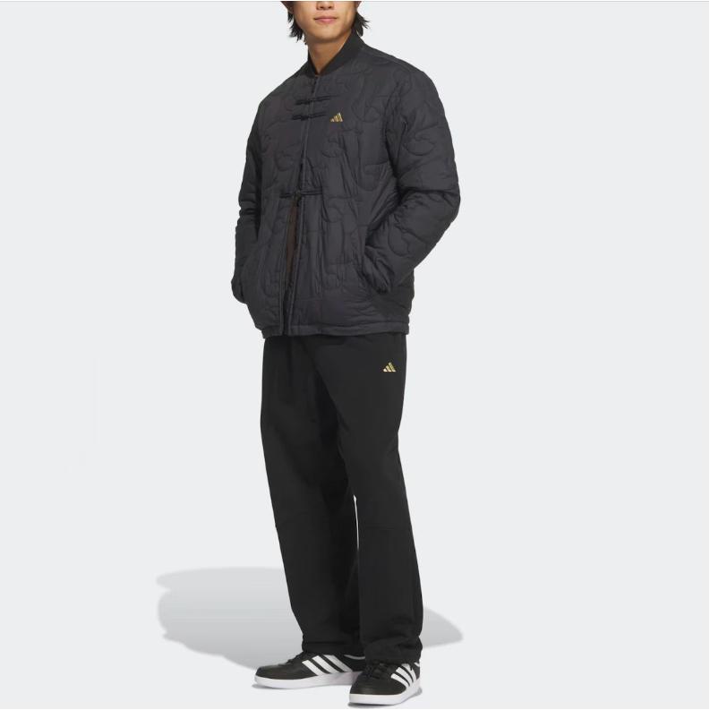 adidas Originals CNY Year Of The Horse Quilted Full Zip Baseball Collar Padded Jacket Men Core Black KS0408