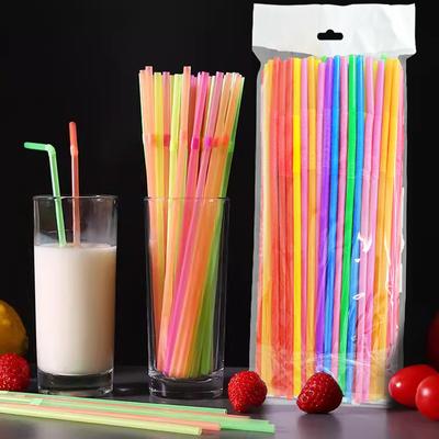 Canudo descartável colorido, canudo cotovelo, canudo flexível estendido, canudo para suco, bebida, leite, chá, cola