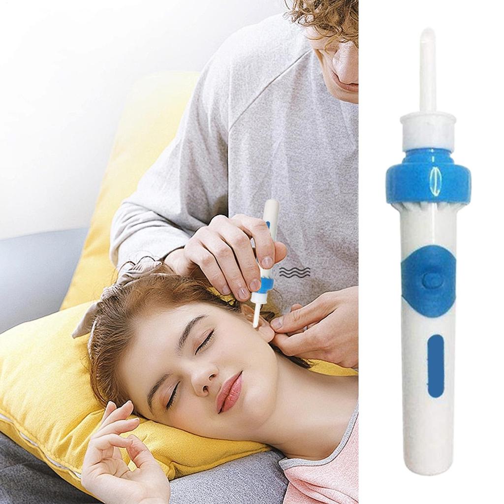Electric Ear Cordless Safe Vibration Painless Ear Cleaner Silicon Ear Spoon Tool Set Ear Wax Removal Tool for Adults & Children