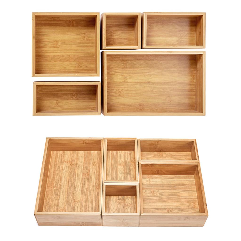 Bambus Schubladen Organizer Aufbewahrungsbox / Behlter Set - 5-teiliger  Mehrzweck-Schubladenorganizer fr Kche, Bad, Schreibtisch, Make-up,  Schmuck gnstig kaufen  Preis, kostenloser Versand, echte Bewertungen mit  Fotos  Joom