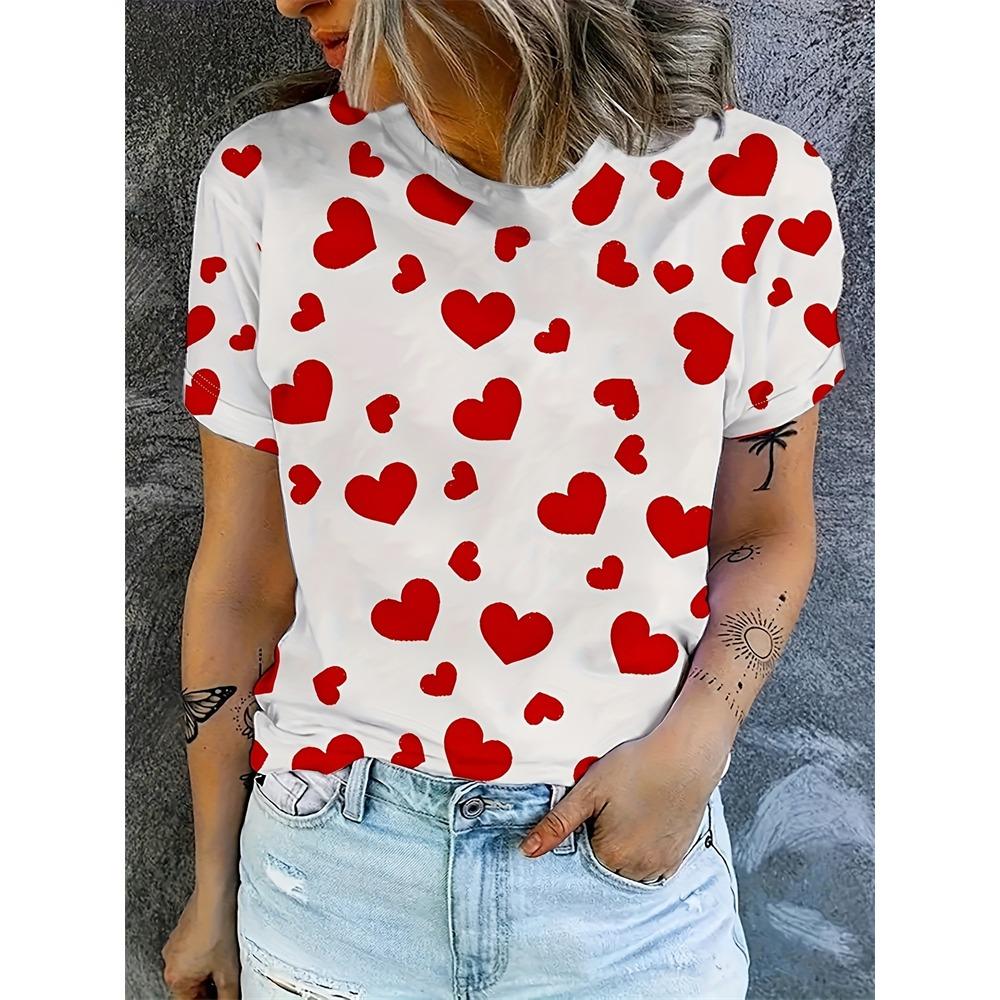 New Summer Ladies Short Sleeve T Shirt Spotted Printed Short Sleeve Casual T Shirt Ladies Elegant Loose T Shirt Fashion Clothing