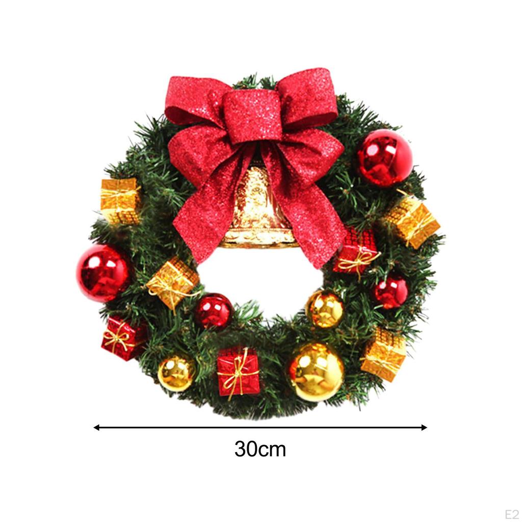 Artificial Christmas Wreath Front Door 30cm Housewarming Holiday Garland Decoration for