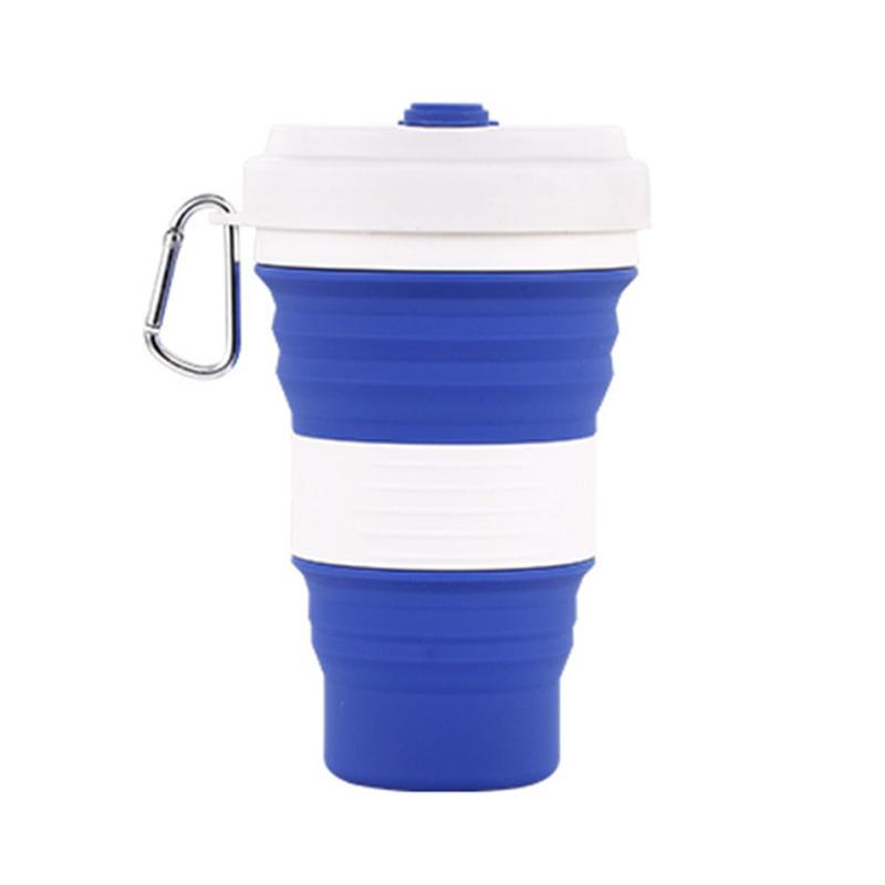 550ml Lightweight to Carry Folding Cup Mountaineering Camping Biking Athletic Multi-Purpose Coffee Cold Drink Retractable Drinkware Mug