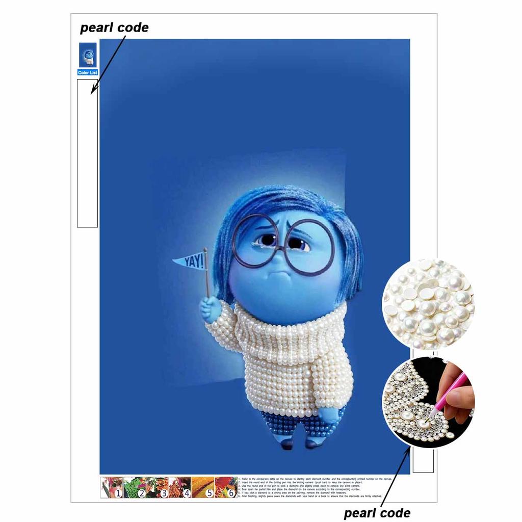 Disney Pearl Painting Inside Out Creative Pearl Art Painting 5D DIY Pearl Embroidery Mosaic Cross Stitch Kit Home Decoration Based On Youyou