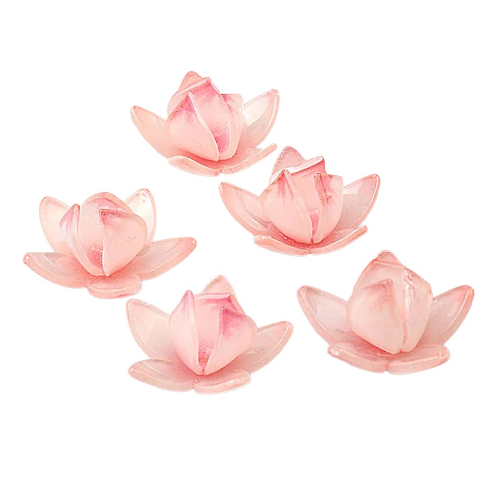 5 buc. Componente Bijuterii Nuferi Floare/Frunză Ornament Lucrat Manual Rășină Materiale Artizanale pentru Confecționarea Bijuteriilor și Artizanatului