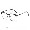 Mens Fashion Half Frame Glasses With Blue Light Blocking For Business And Casual Use