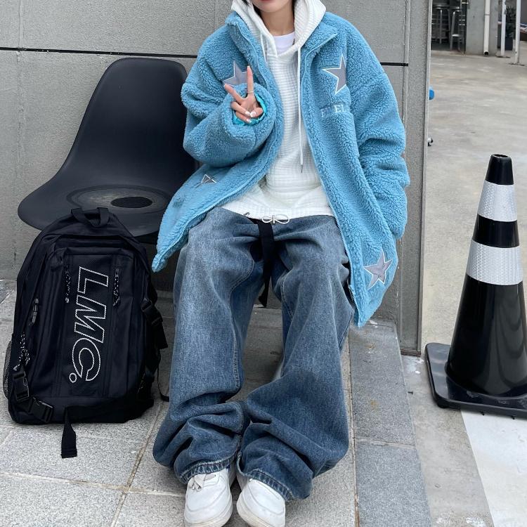 Vintage Wash Japanese Korean Wide Leg Jeans Women's Y2K Spring 2023 Couple Loose Drop Straight Leg Floor Length Cargo Jeans