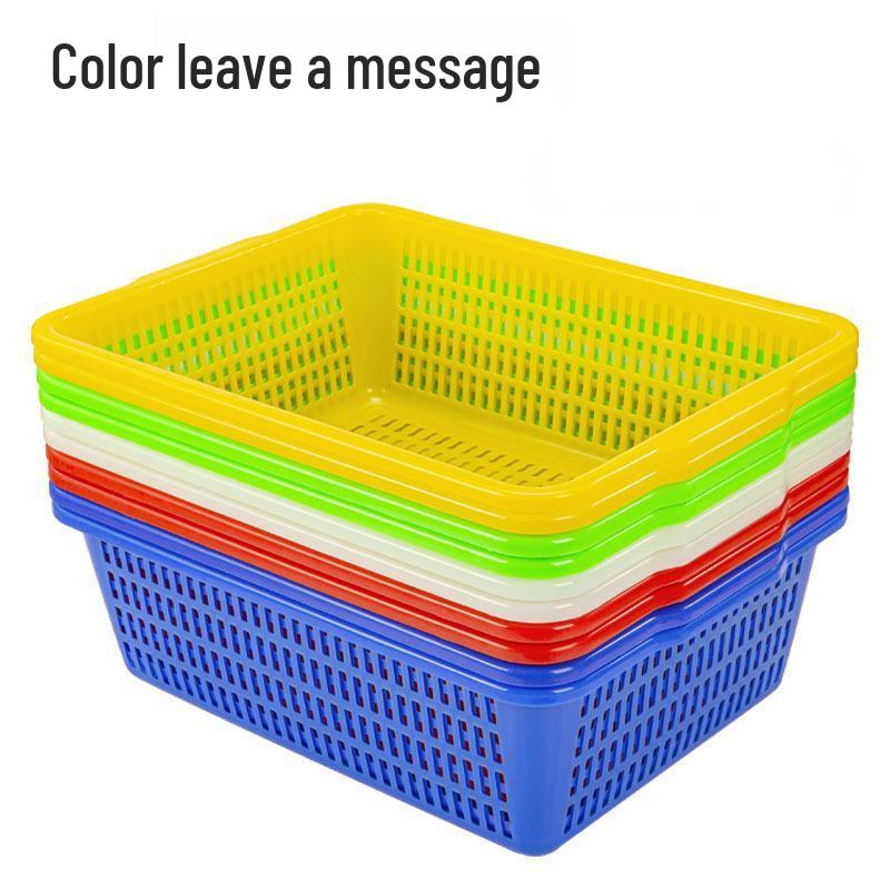Gongli Thickened Square Plastic Storage & Drain Baskets (3-Pack) 3-Pack