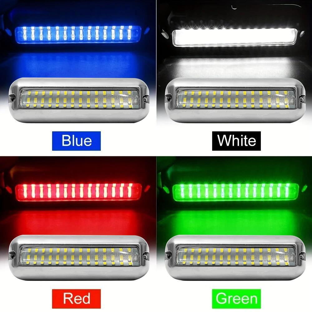 1pc High Brightness Ship Light Yacht Light 42LED Underwater Light 10-30V Waterproof Stainless Steel Ship Underwater Light
