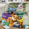 2025 New Cute Pikachu Pokemon Cartoon Gift Soft Plush Blanket,Flannel Throw Blanket for Living Room Bedroom Bed Sofa Cover Kids