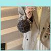 Stylish And Trendy Small Round Pu Crossbody Bag For Women In Autumn Colors