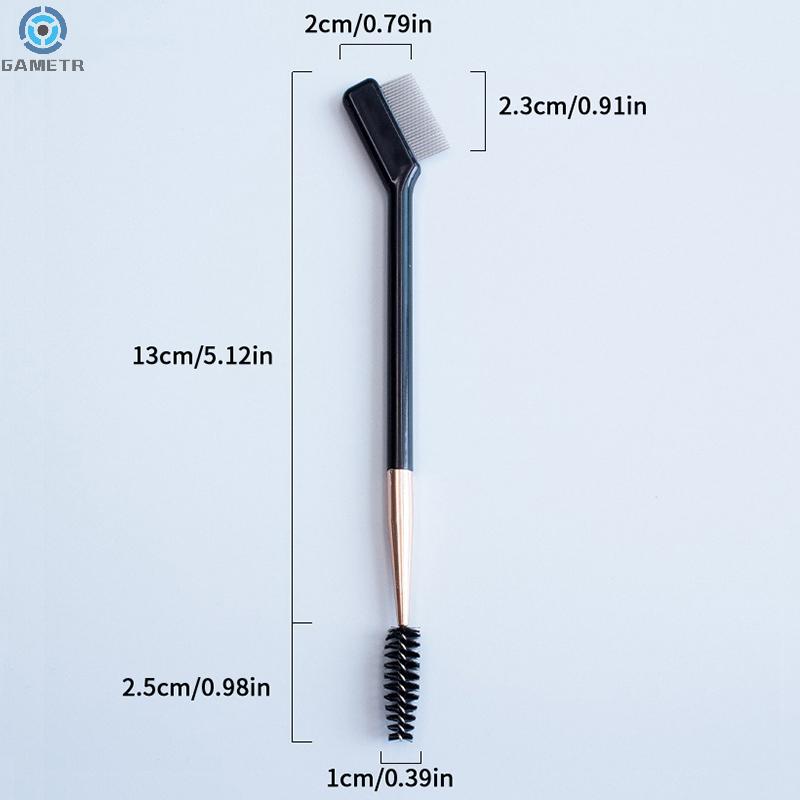 1PC Double Headed Eyebrow Brush Steel Needle Eyelash Comb Contouring Eye Brow Eyeliner Makeup Brushes Eyes Cosmetic Brushes
