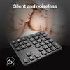 Duale Bluetooth-Zifferntastatur, wiederaufladbar, kabellos, Nummernblock für iPad, Laptop, Windows, iOS, Slinet Digital-Tastatur