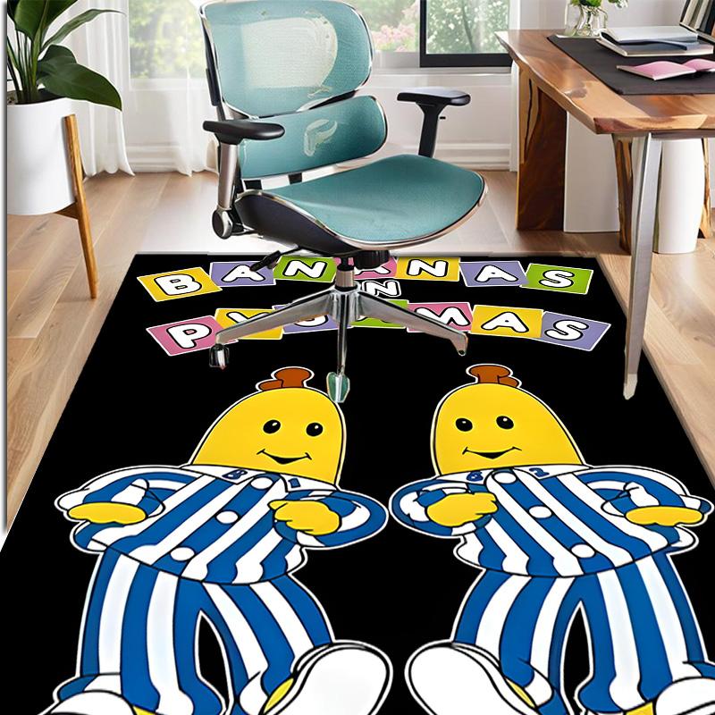 Bananas in Pyjamas Pattern Rug, Indoor/Outdoor Mat, for Picnic, Gameroom, Bedroom, Office, Living Room, Home Decor Carpet, Birthday Gift
