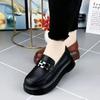 2025Autumn Platform Sole Round Toe Deep Mouth Low-Top Shoes Women Casual Slip-On Loafers Fashion Versatile Single Shoes Women