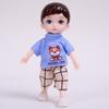 One Piece 6 Inches Cute Baby Dolls, Boy Model 13 Movable Joints Plastic Painted Eyes, For Children Girl Birthday Gift Toys