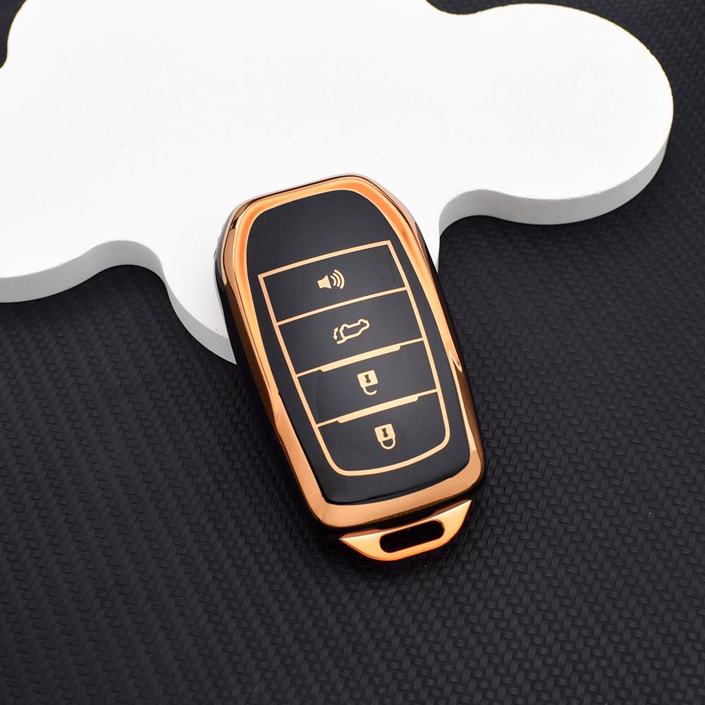 

TPU Car Key Fob Case Cover for Toyota Corolla Cross Sienna Venza Harrier Hilux Tundra Mirai Land Cruiser Alphard Protective Bag