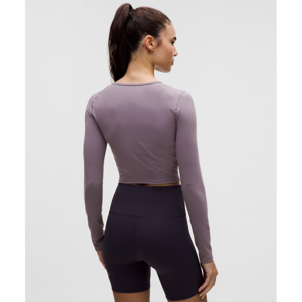 Lululemon Wunder Train Cropped Long Sleeve Shirt Dusky Lavender