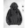 College Thorns & Roses Originele Print Rits Hoodie, Mode Street Trend Rits Hoodie voor Casual Gelegenheden
