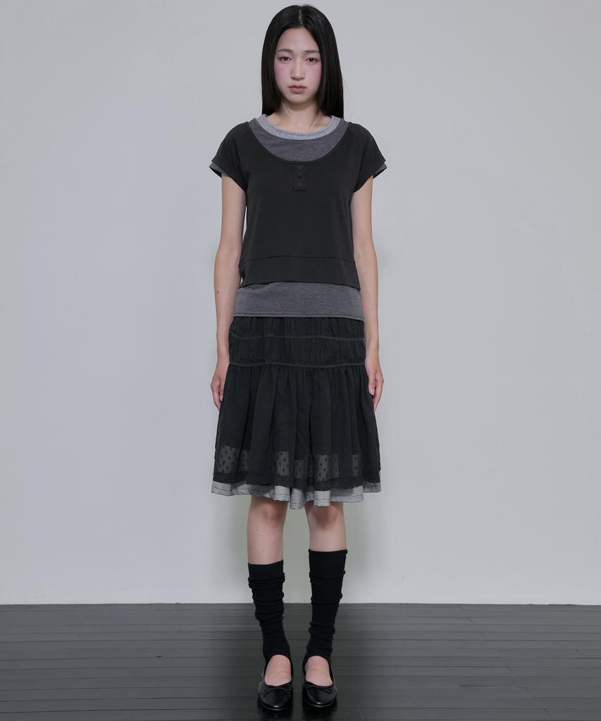 Peulleeoeob 3-Layered Henley T-Shirt (Fl-151_Black)