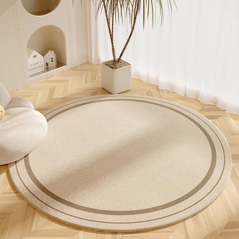 Wabi-Sabi Style Round Rug: Dirt-Resistant, Non-Slip Mat for Living Room, Coffee Table, Bedroom Chair.