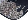 Flame Hot-Fix Rhinestone Denim Baseball Cap - Sun Protection Outdoor Fashion Hat