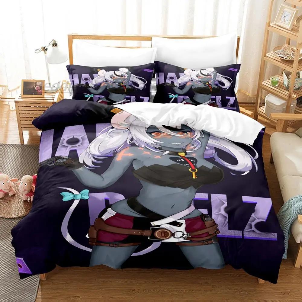 Hakos Baelz Bedding Set Single Twin Full Queen King Size Bed Set Aldult Kid Bedroom Duvetcover Sets 3D Print Goth Bed Sheets