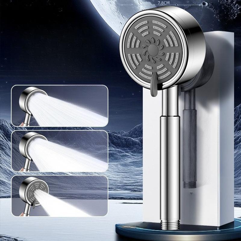 3 Modes Adjustable Handheld Shower Head Bathroom Accessories Stainless Steel High Pressure Water Saving Rainfall Sprayer Nozzle