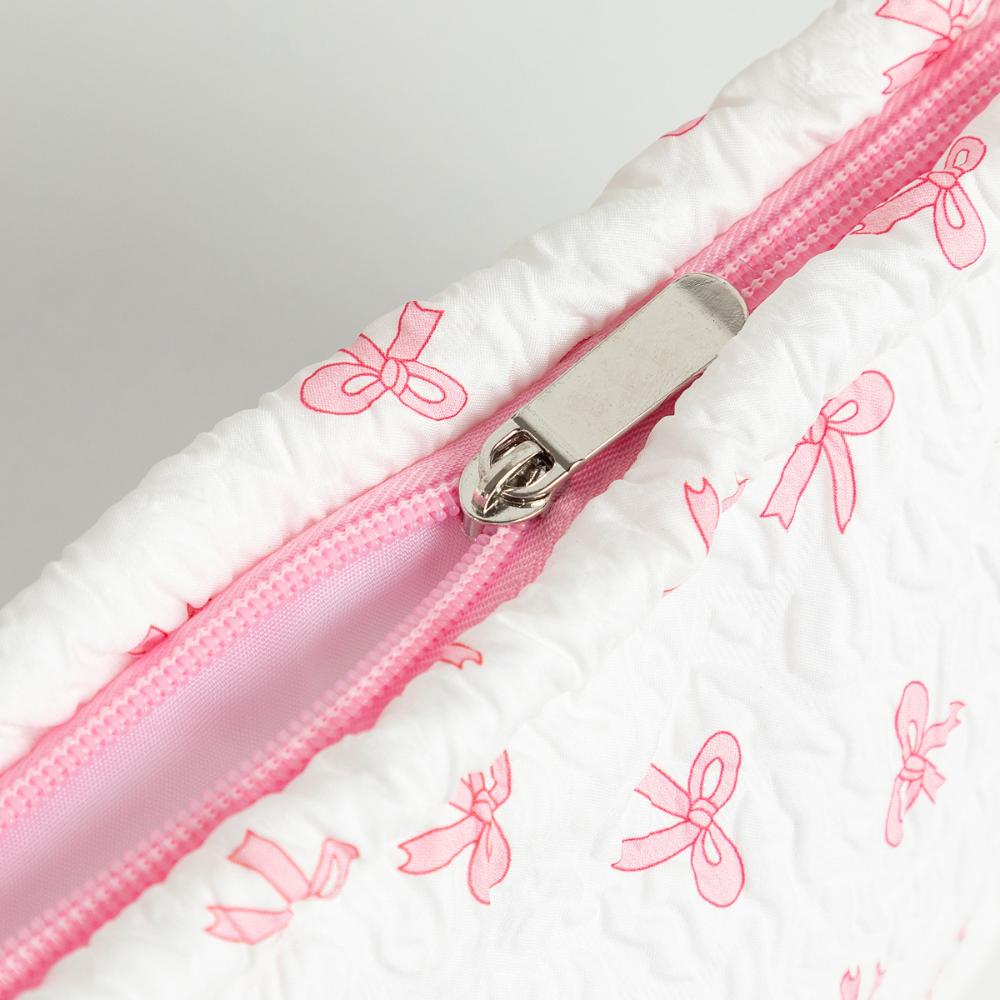 Bowknot Style Makeup Bag Large Capacity Cute Cosmetic Organizer Portable Travel Toiletry Bag for Women Washing Pouch Storage Bag