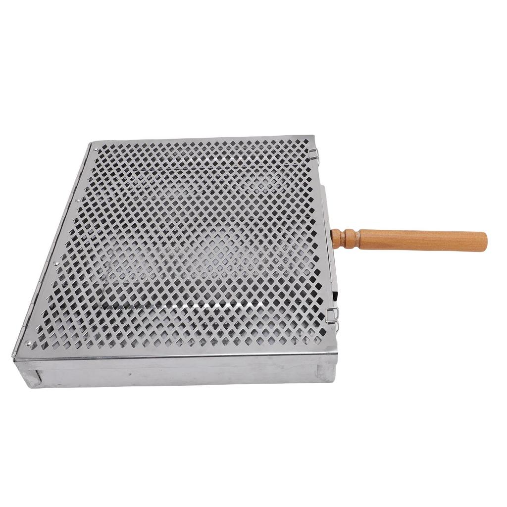 BBQ Grilling Basket Stainless Steel Portable Outdoor Camping Barbecue Basket with Detachable Dividers for Fish Meat