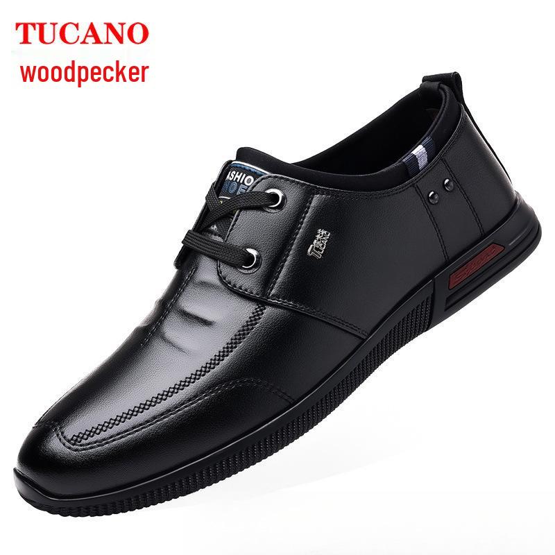

Woodpecker Men s Business Casual Korean Style Height Increasing Leather Shoes 38
