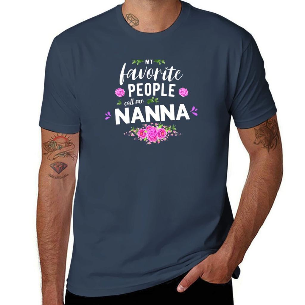 My Favorite People Call Me Nanna Maltese Grandma T-Shirt T Shirts for Man Graphic Funny T Shirt Custom Print T-Shirt