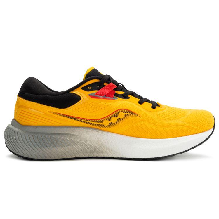 SAUCONY Surge 1 Bico Redondo Cadarço Durável Respirável Cano Baixo Casual Tênis de Corrida Masculino sneaker Preto Amarelo S28179-3
