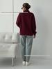 Women's Retro Casual Loose Letter Print Half-Zip Hoodie
