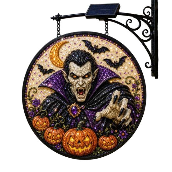 Energieeinsparung Hof Hängende Dekoration Solarbetrieben Halloween Licht, Schädel Hexe Schwarze Katze Friedhof Zombie Design LED Licht Wasserdicht Veranda Ornamente