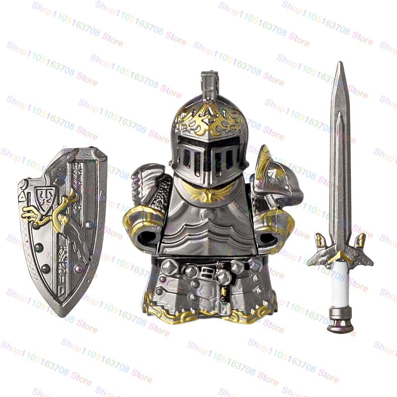 Linyi Toy Unisex High-Quality Moc High-Quality Medieval High-Quality Knights Large Size High-Quality Armor High-Quality Swords High-Quality Shields High-Quality