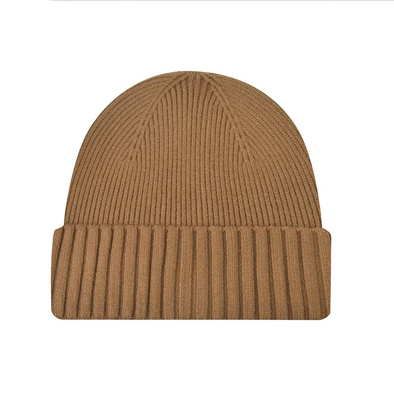 Solid color classic knitted hat men's casual versatile student couple cold hat women's autumn and winter warm wool hat